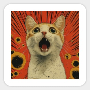 Shocked Cat I Sticker